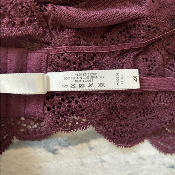 Zenana Outfitters Purple Lace Halter Top Bralette 2XL EUC - Picture 8 of 12